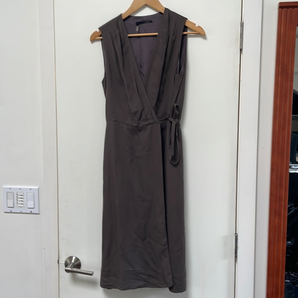 Buttery soft Obakki wrap dress in mocha